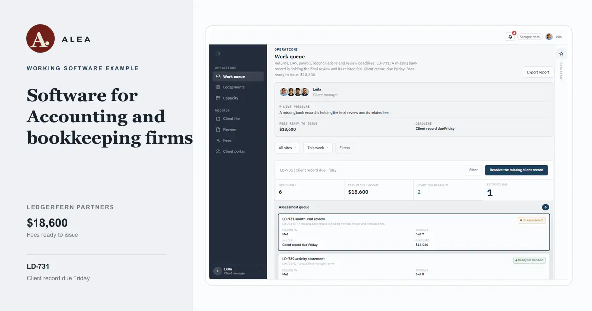 Accounting and bookkeeping firms app preview