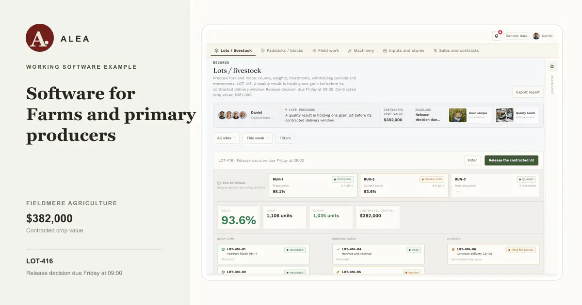Farms and primary producers app preview