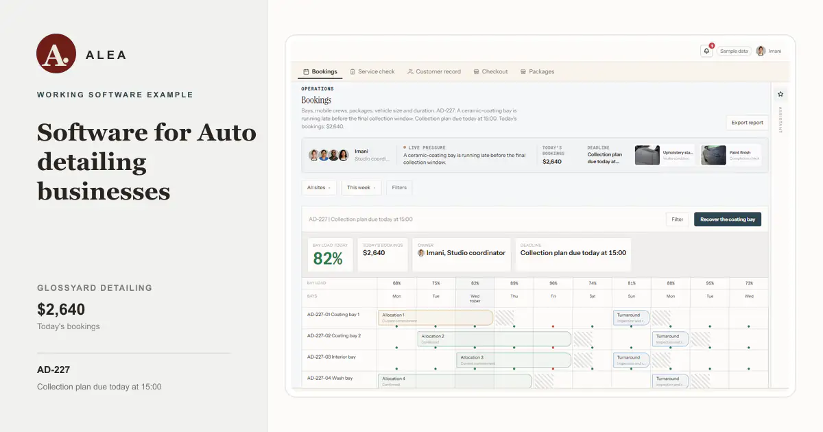 Auto detailing businesses app preview