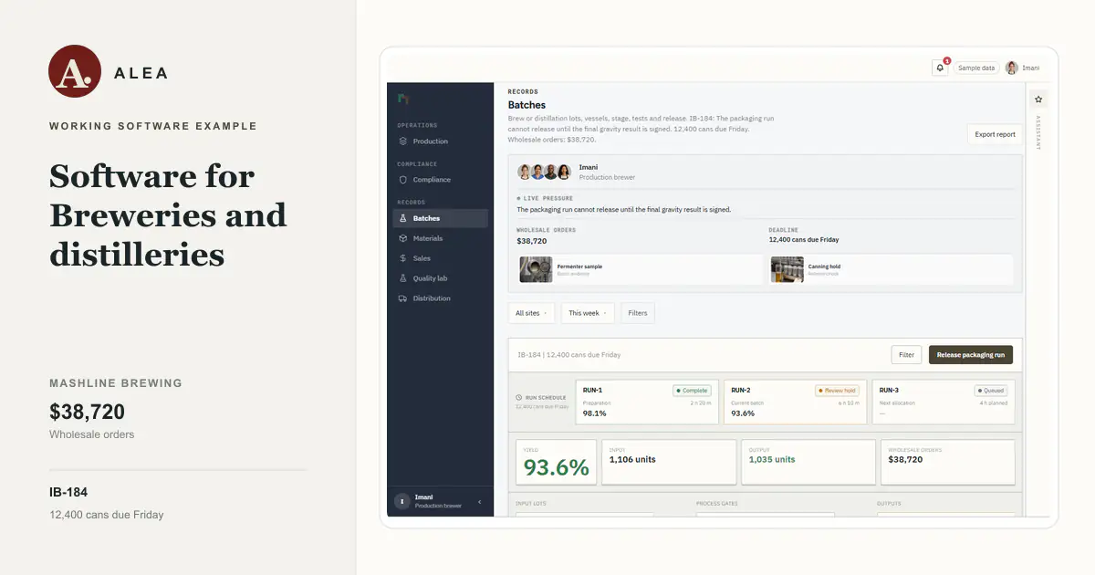 Breweries and distilleries app preview
