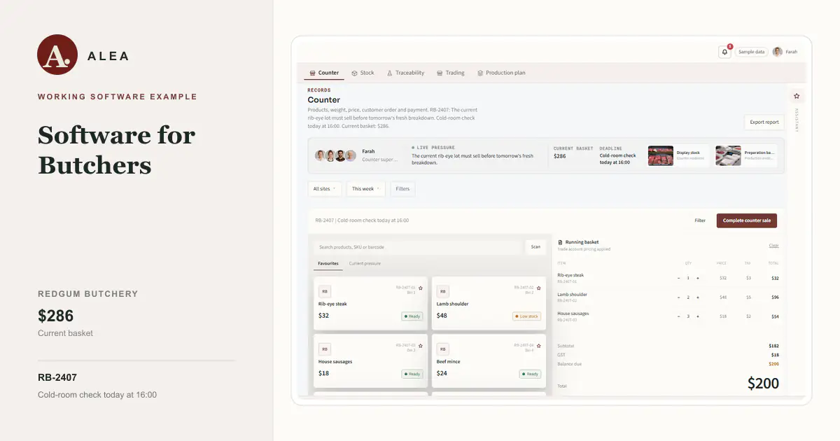Butchers app preview