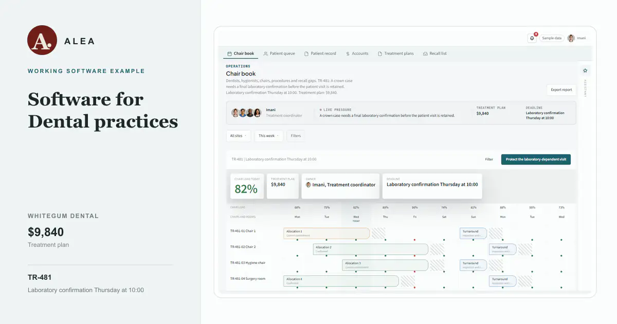 Dental practices app preview