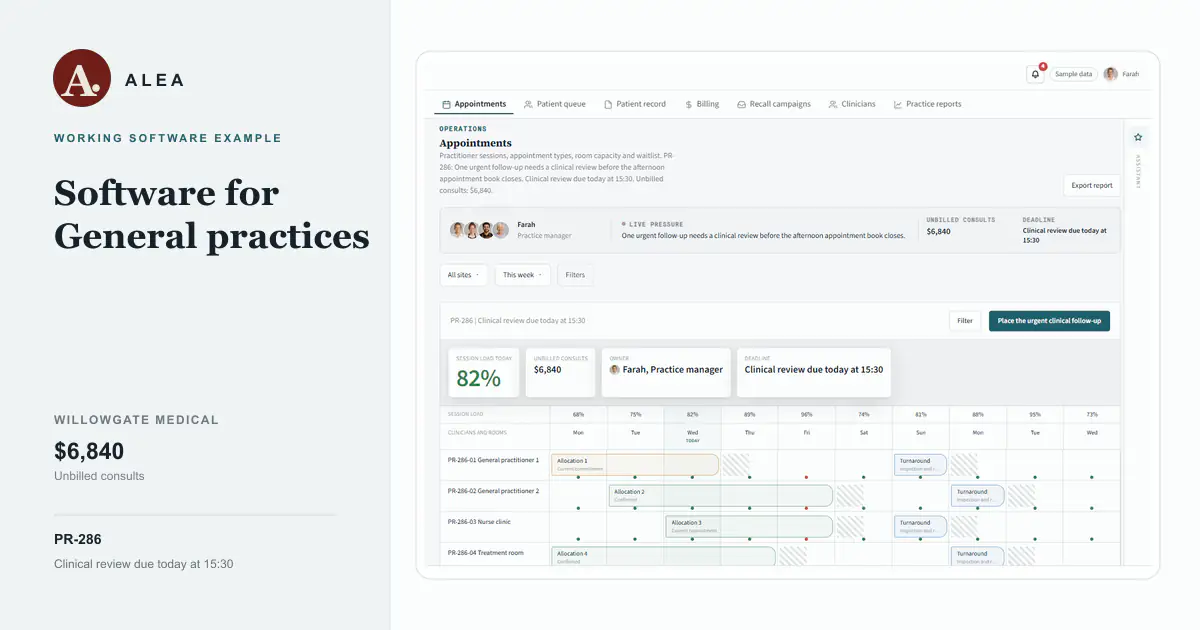 General practices app preview