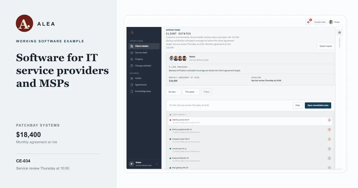 IT service providers and MSPs app preview