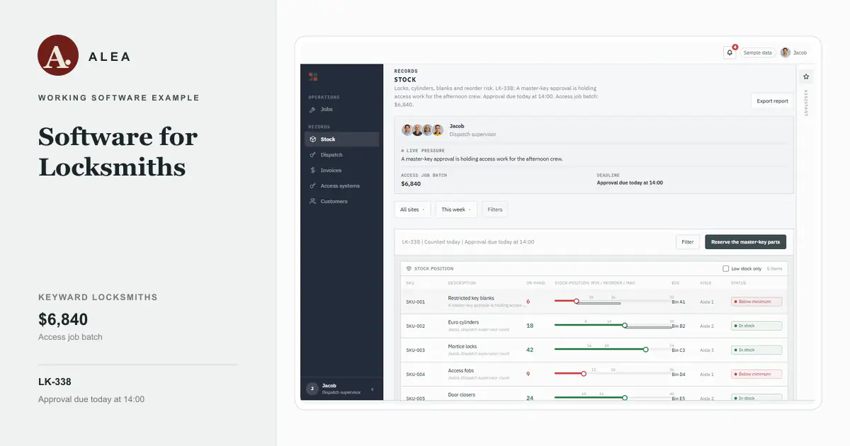 Locksmiths app preview