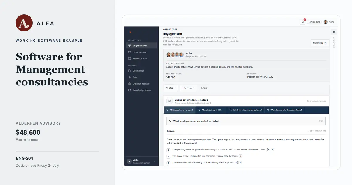 Management consultancies app preview