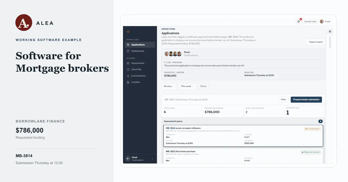 Mortgage brokers app preview