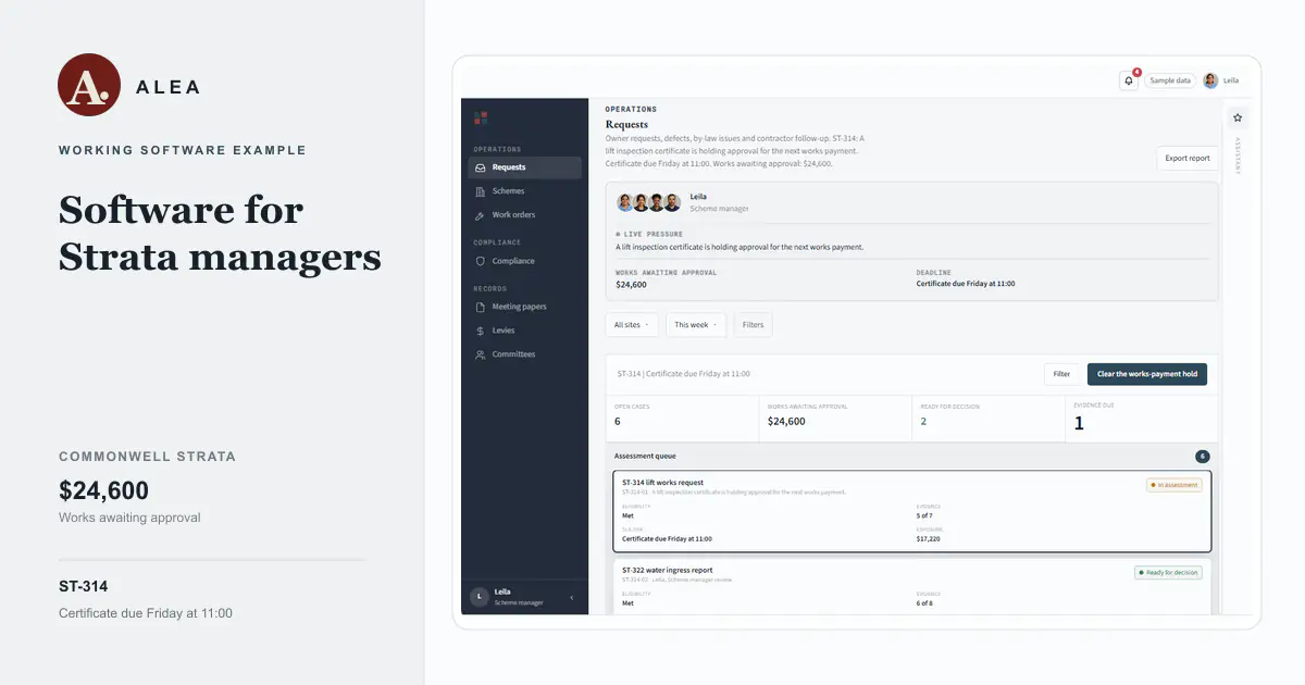 Strata managers app preview